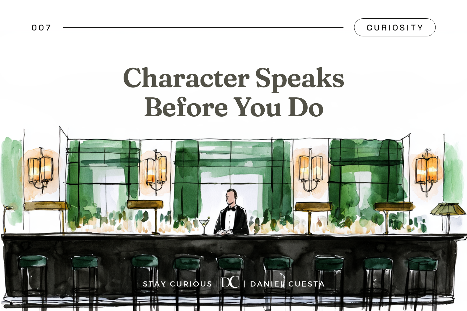 Character Speaks Before You Do · Wednesdays Of Wisdom